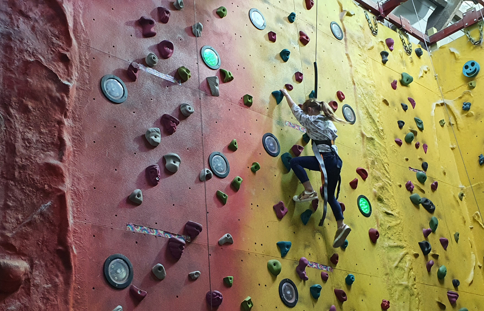 Add interactive pods and scoring system to any climbing wall